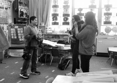CLV mentors and student collaborate on videography project